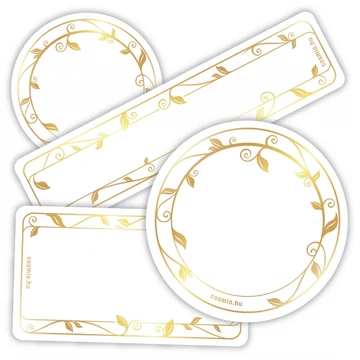 Öntapadós papírcímkék, aranyszínű