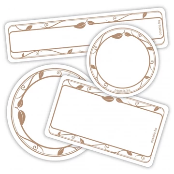 Öntapadós papírcímkék, barna