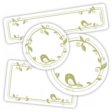 Öntapadós papírcímkék, világoszöld