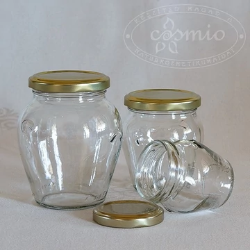 Üvegcsupor aranyszínű fémtetővel