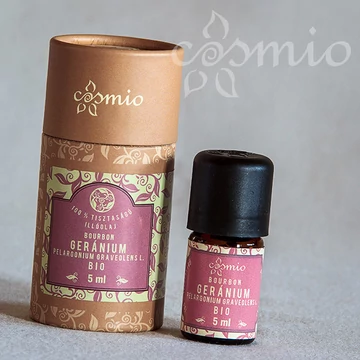 Geránium - Bourbon illóolaj, bio, 100 %-os tisztaságú