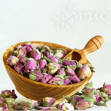 Rózsabimbó, szárított, rózsaszínű