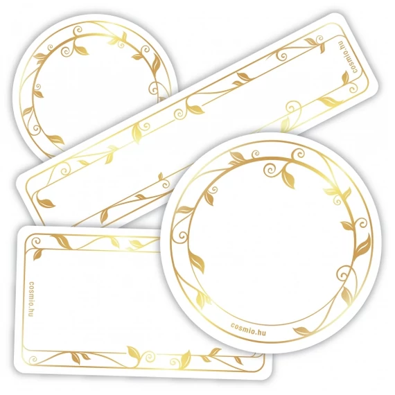 Öntapadós papírcímkék, aranyszínű
