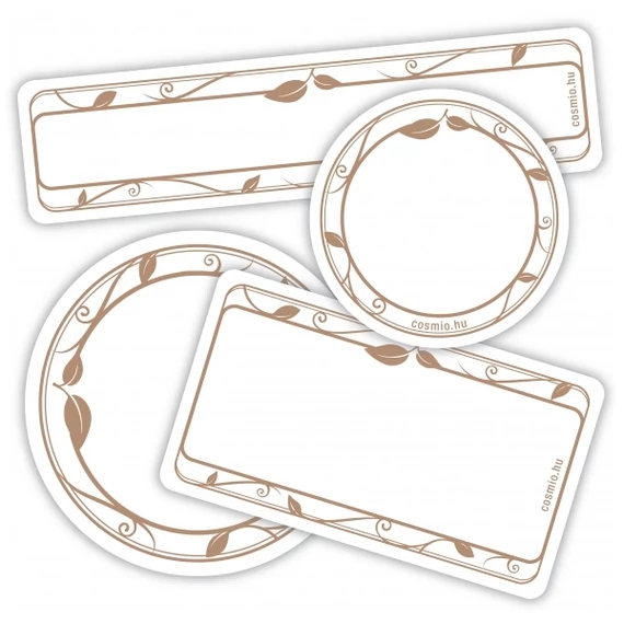 Öntapadós papírcímkék, barna