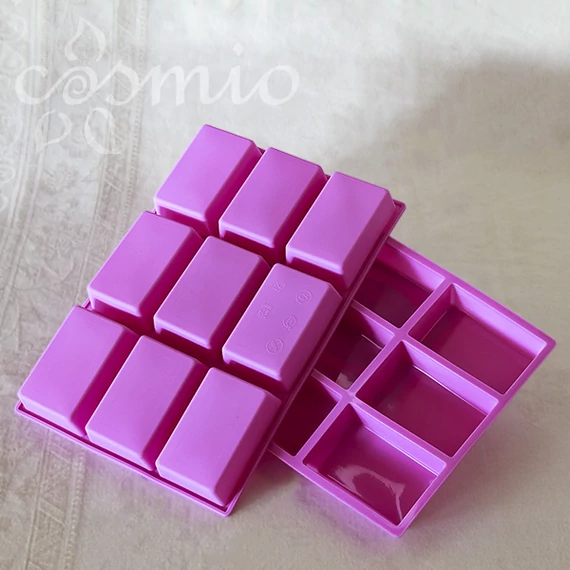 Szilikon-öntőforma, szögletes, 9-üreges